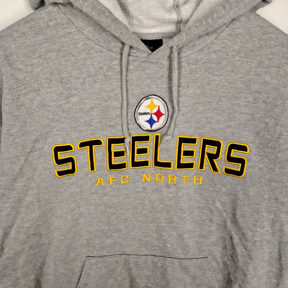 Pittsburgh Steelers Hoodie Gray AFC North Pullover Mens M
